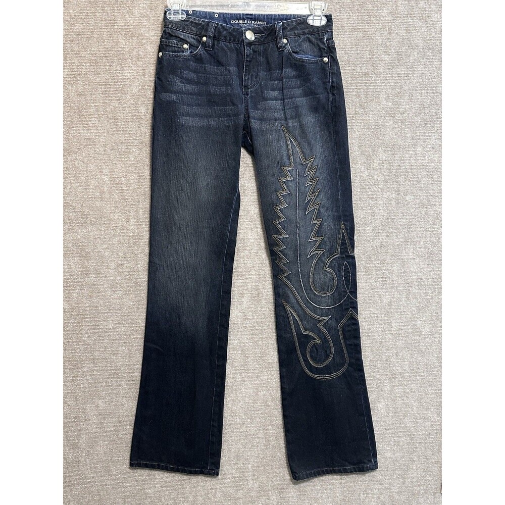 Double D Ranch Jeans Bootcut Embroidered Sz 2 Cheryl McCullen Western 26x34